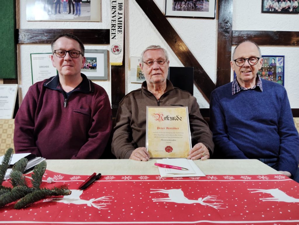 Jahreshauptversammlung 2023: Peter Herröder wird Ehrenvorsitzender